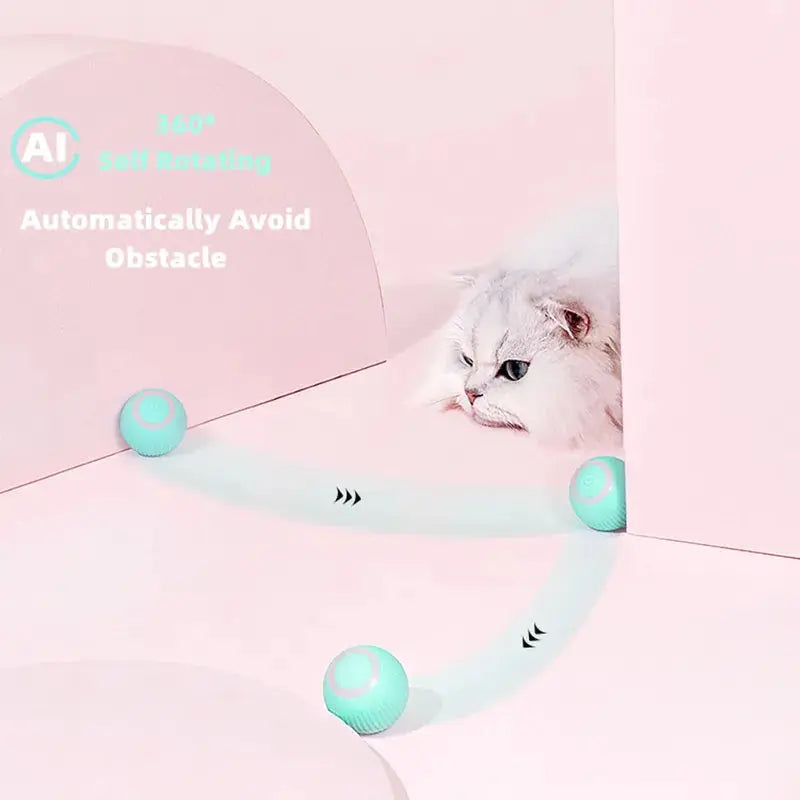 Elektrisches Kugelspielzeug für Katzen mit automatischer Rollbewegung und intelligentem Spielspaß! - Raffiniertedinge Elektrisches Kugelspielzeug für Katzen mit automatischer Rollbewegung und intelligentem Spielspaß! - Raffiniertedinge